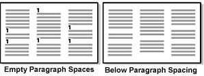 Pargraph spacing and Below Paragraph spacing