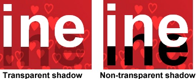 Transparent shadow