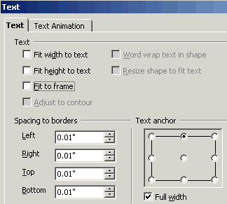 Text Dialogue box